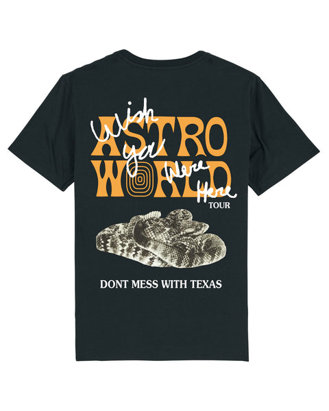 T shirt Astroworld Don't mess with Texas Black