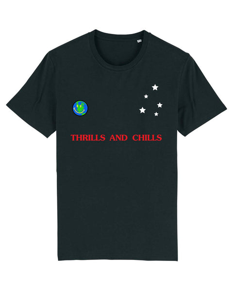 T shirt Thrills and Chills Out of this world Black