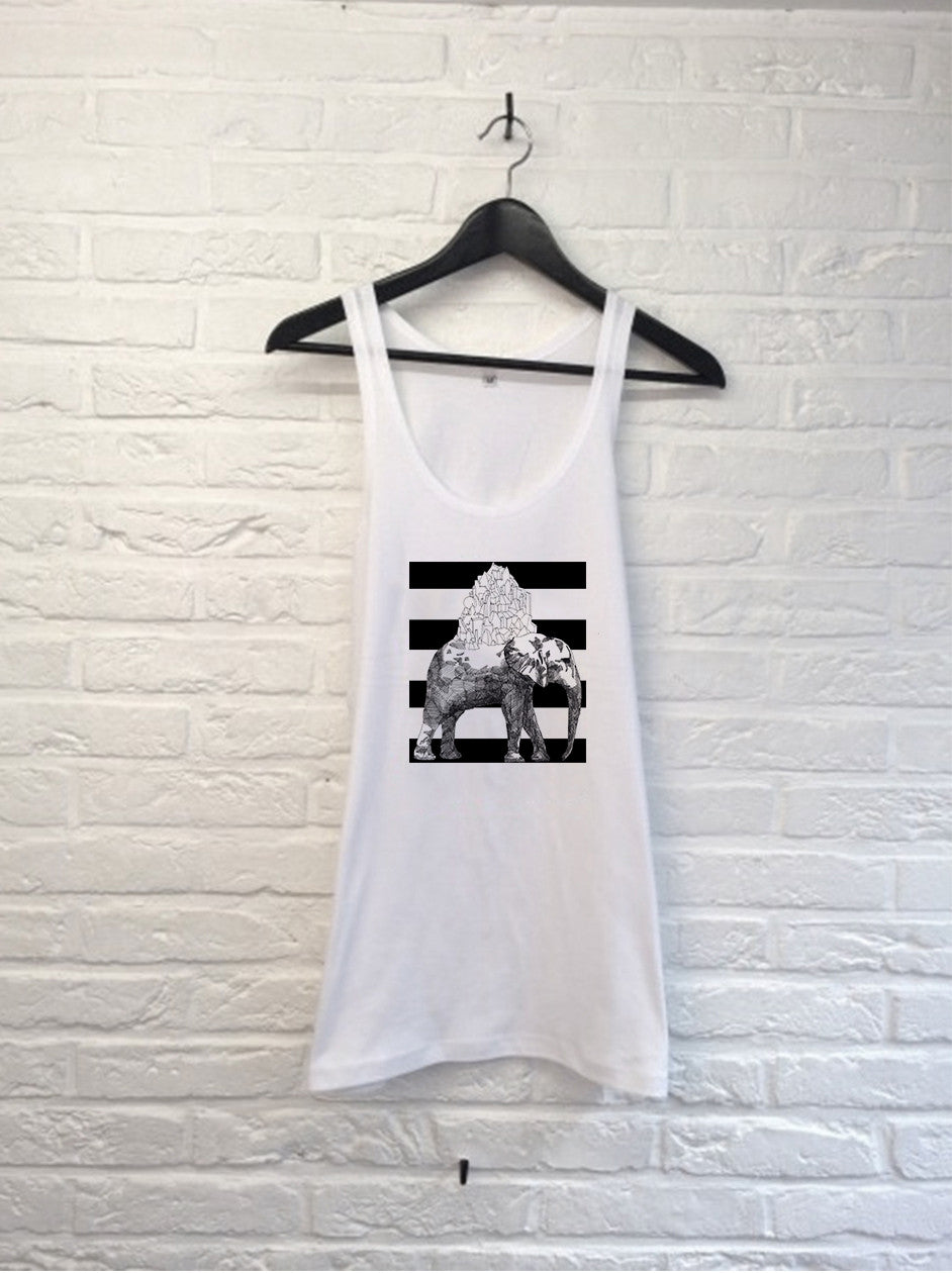 Elephant Bandes - Débardeur-T shirt-Atelier Amelot