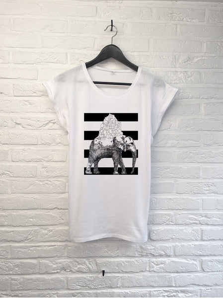 Eléphant bandes - Femme-T shirt-Atelier Amelot