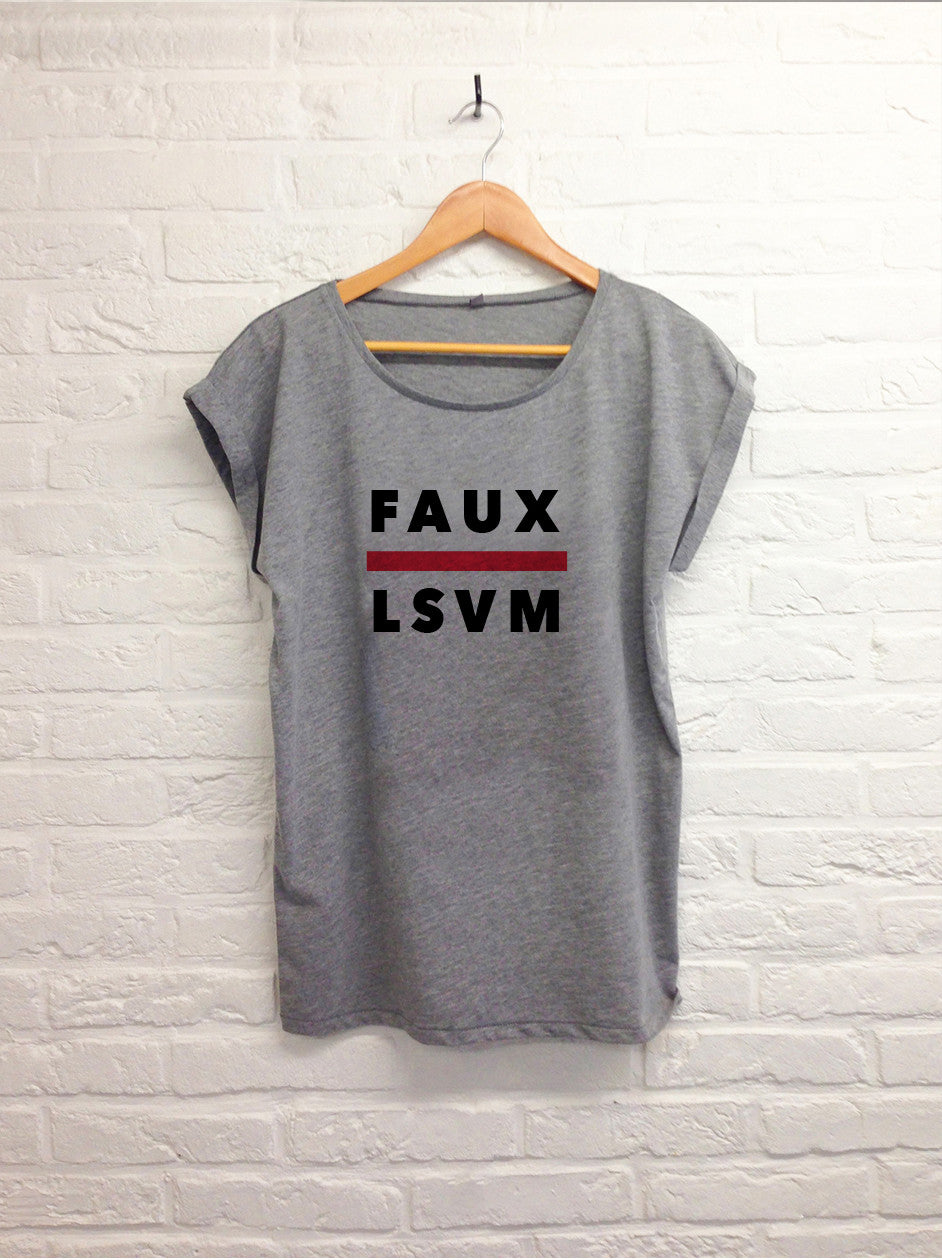 FAUX LSVM - Femme Gris-T shirt-Atelier Amelot