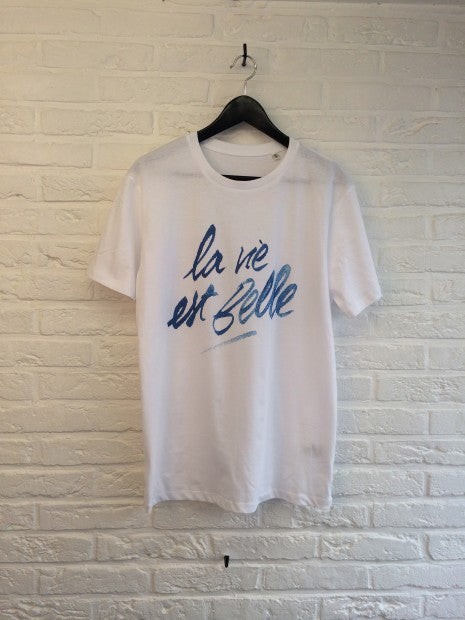 TH Gallery - La vie est Belle (bleu)-T shirt-Atelier Amelot
