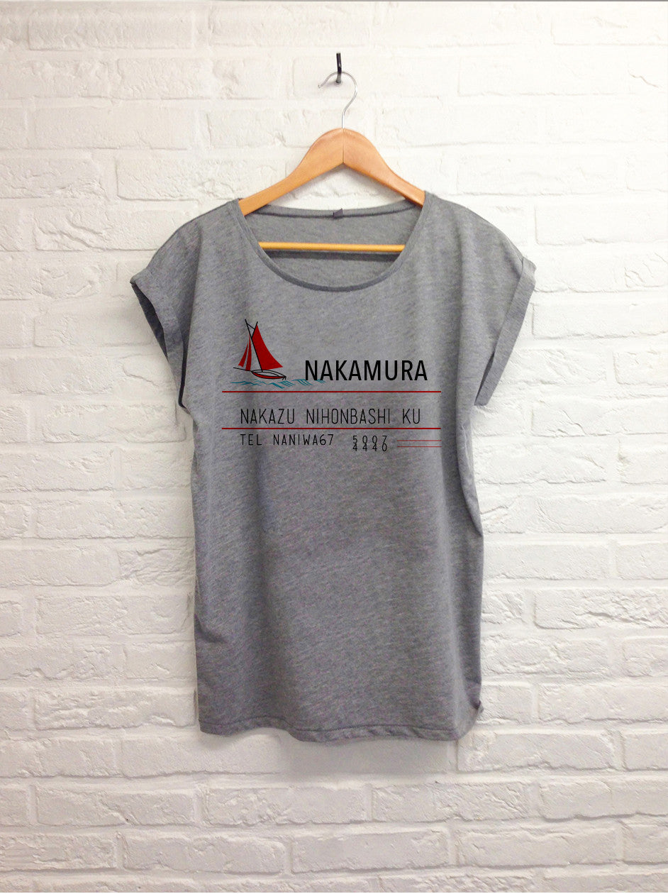 Nakamura - Femme gris-T shirt-Atelier Amelot