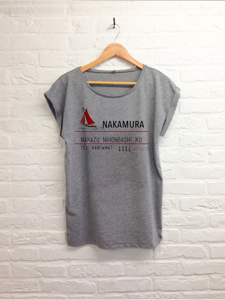 Nakamura - Femme gris-T shirt-Atelier Amelot
