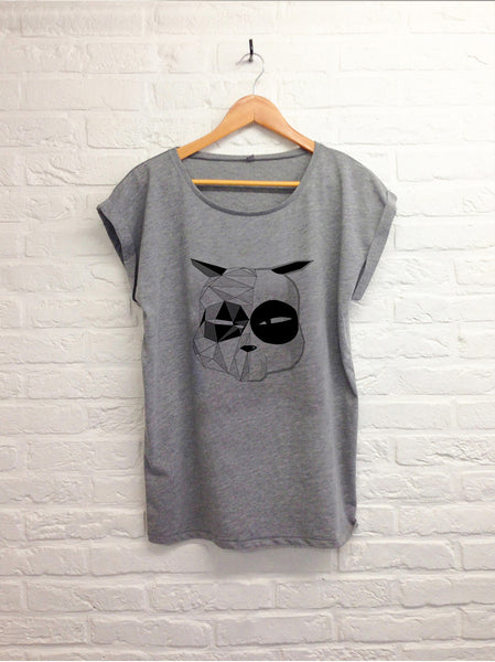 Panda - Femme Gris-T shirt-Atelier Amelot