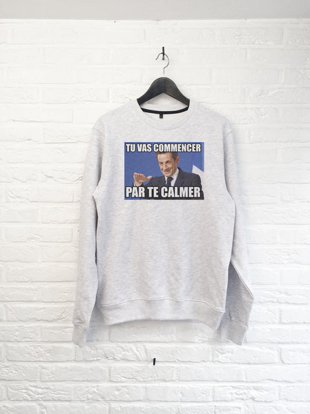 Sarkozy tu vas te calmer - Sweat-Sweat shirts-Atelier Amelot