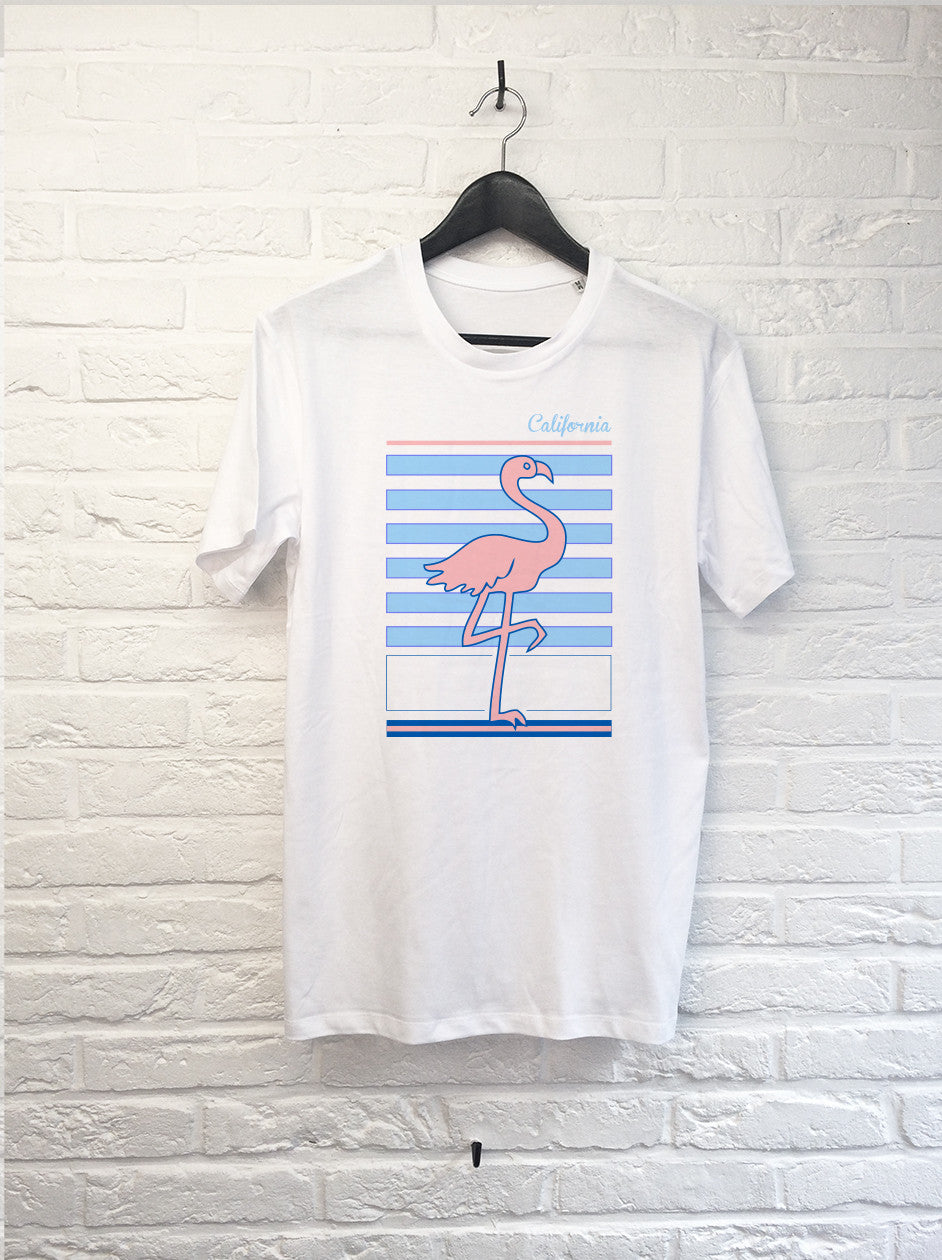 Flamant rose Californie-T shirt-Atelier Amelot