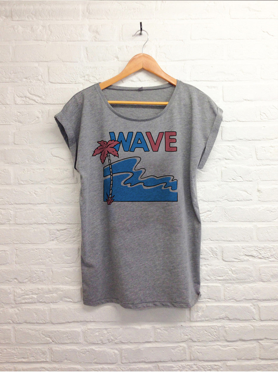 Wave - Femme gris-T shirt-Atelier Amelot